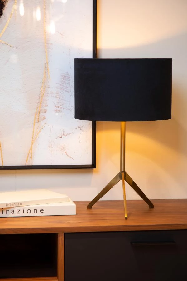 Lucide TONDO - Table lamp - Ø 30 cm - 1xE27 - Matt Gold / Brass - atmosphere 1